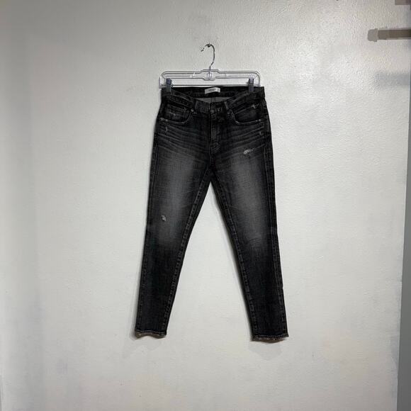 Moussy Vintage Faded Black Prichard Skinny Cropped Ankle Jeans Sz 26 - Picture 2 of 14